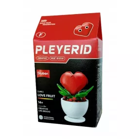   Sluban Flowers -  Szív alakú piros virág "F" építőjáték készlet