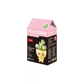   Sluban Flowers - Lila és zöld kaktusz cserépben "C" építőjáték készlet