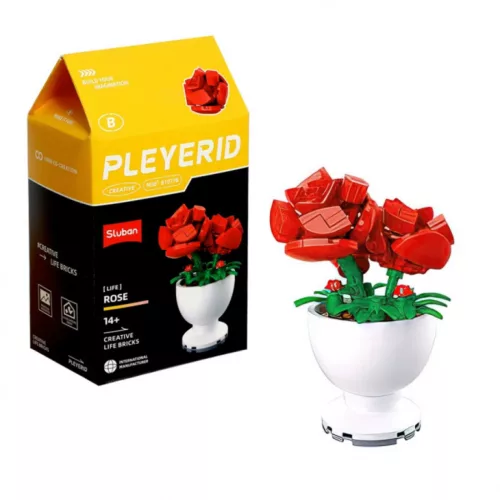 Sluban Flowers -  Cserepes rózsa "B" építőjáték készlet