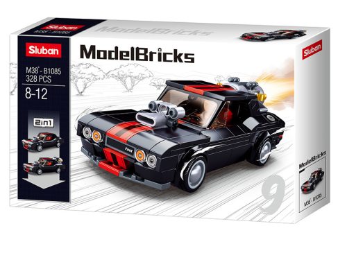 Sluban Model Bricks - 2 az 1-ben utcai versenyautó építőjáték készlet