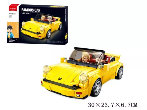 Sluban Model Bricks - Sárga sportautó
