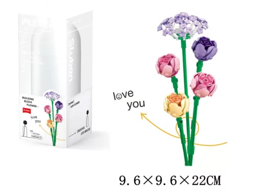 Sluban Flowers - Bazsarózsa építőjáték készlet