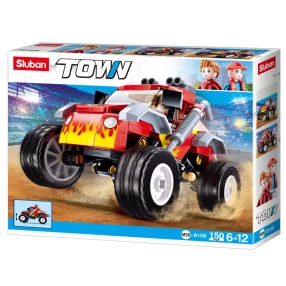 Sluban Town - Piros monster truck építőjáték készlet 
