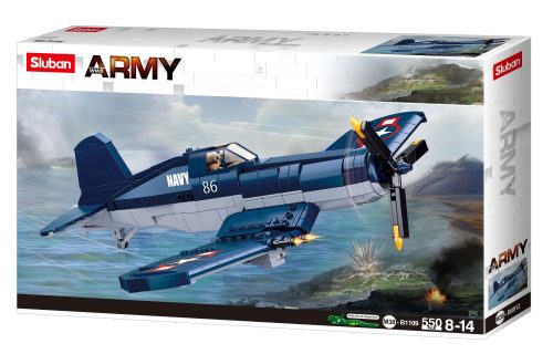 Sluban Army WWII - F4U Corsair vadászgép építőjáték készlet 