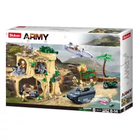   Sluban Army WWII -  Ivo Dzsima-i csata építőjáték készlet 