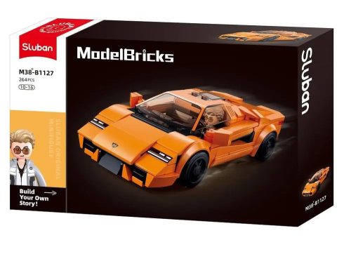 Sluban Model Bricks - Narancssárga sportautó