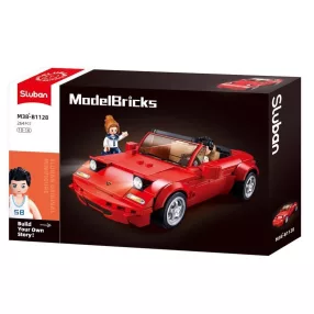 Sluban Model Bricks - Piros sportautó