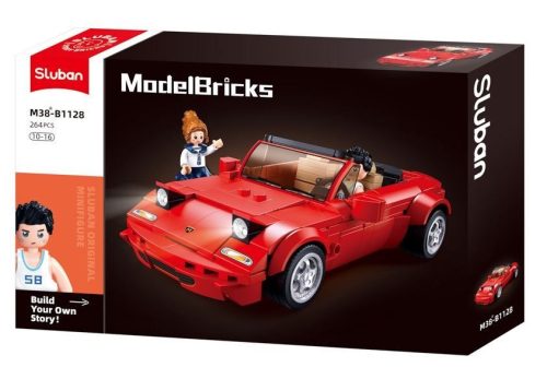 Sluban Model Bricks - Piros sportautó