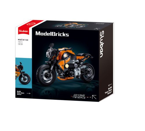 Sluban Model Bricks - Narancssárga színű G310MS motor építőjáték készlet