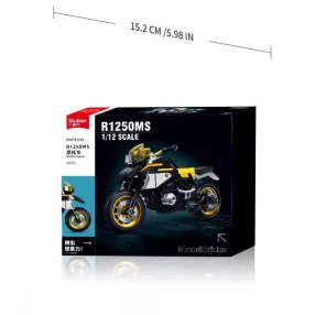   Sluban Model Bricks - Sárga színű R125OMS motor építőjáték készlet