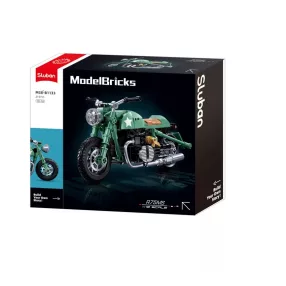   Sluban Model Bricks - Türkiz színű R75MS motor építőjáték készlet