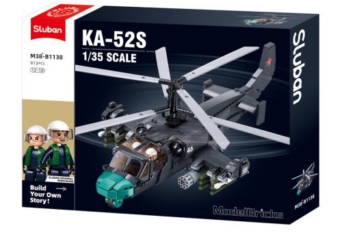 Sluban Model Bricks Army - KA-52S harci helikopter építőjáték készlet