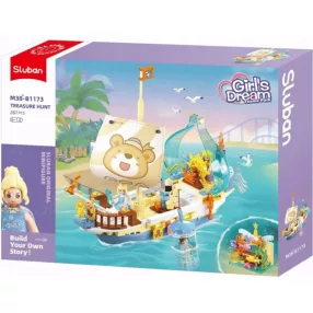   Sluban Girl's Dream - Kincskereső hajó építőjáték készlet