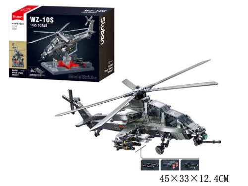 Sluban Model Bricks Army - WZ-10S harci helikopter építőjáték készlet