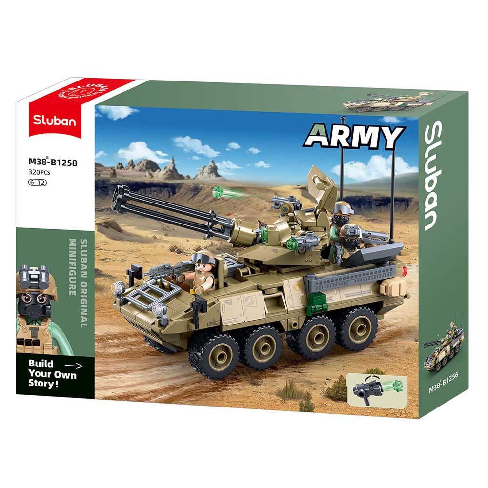 Sluban Truppe Di Servizio 455 Pezzi - Set Mattoncini Esercito Army SLUM38.B0307 - Compatibile Con Altri Marchi