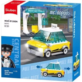 Sluban Metropolis - Sárga taxi építőjáték készlet