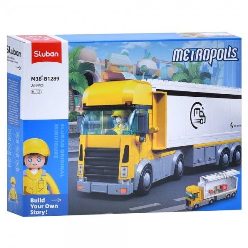 Sluban Metropolis  -  Sárga kamion építőjáték készlet