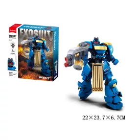   Sluban Exosuit -  Kék páncélos robotharcos építőjáték készlet