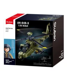   Sluban Model Bricks - AH-64D-S harci helikopter építőjáték készlet