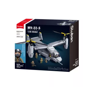   Sluban Model Bricks - MV-22 katonai billenőrotoros helikopter építőjáték készlet