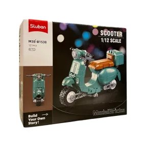   Sluban Model Bricks - Türkiz robogó építőjáték készlet
