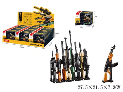 Sluban Model Bricks - 1:6 méretarányú gépfegyver építőjáték, 1 db