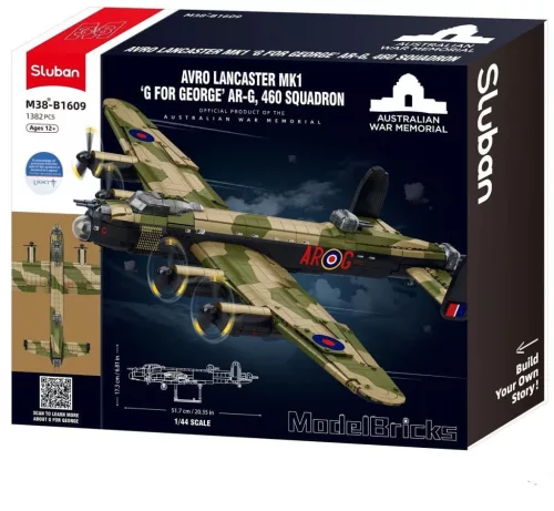 Sluban Model Bricks - Lancaster MK1 nehézbombázó építőjáték készlet