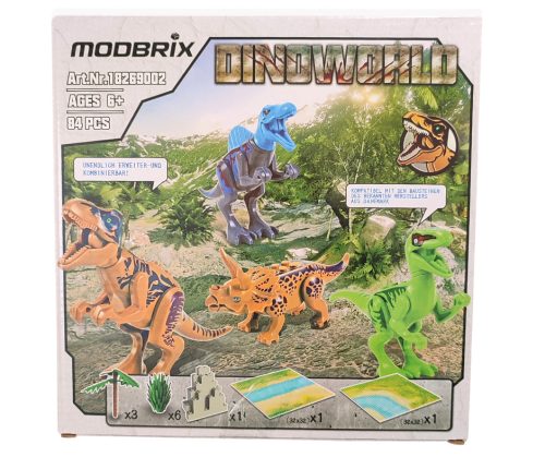 Modbrix - Dinoszauruszok alaplappal építőjáték készlet