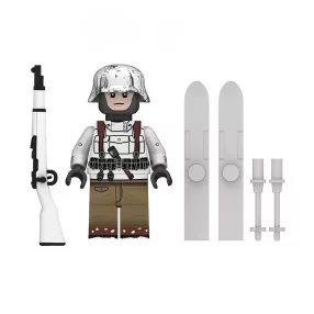   Katonai építőjáték figura - második világháborús német hegyi vadász katona