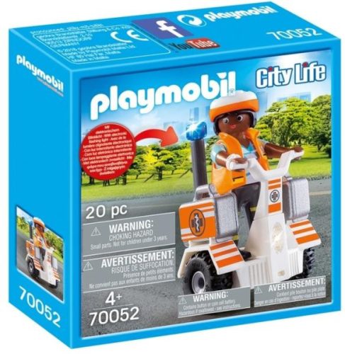 Playmobil City Life mentőorvos kétkerekű járgánnyal