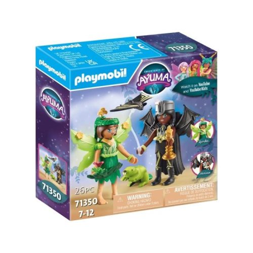 Playmobil Adventures of Ayuma - Forest Fairy & Bat Fairy lélekállataikkal