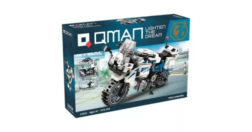 Qman - Rendőrmotor építőjáték készlet