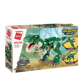 Qman - 3 az 1-ben dinoszauruszok építőjáték készlet