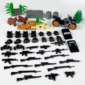   Rendőrségi SWAT építőjáték kiegészítő csomag motorkerékpárral - 59 darabos