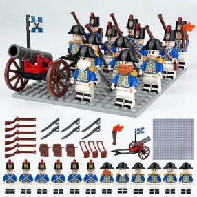   Építőjáték figura készlet - Középkori Királyi Haditengerészet 12 db figura számos kiegészítővel