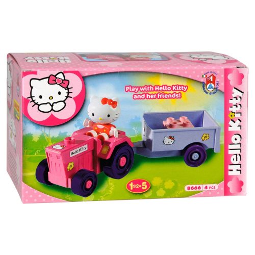 Hello Kitty mini építőkocka készlet - traktor 