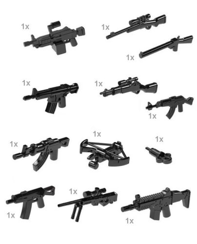 Sluban katonai építőjáték kiegészítő szett - 12 db-os csomag