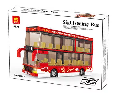 Wange - Városnéző busz építőjáték készlet