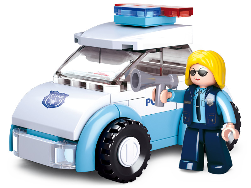 Sluban Girl&#039;s Dream - Rendőrnő járőrkocsival építőjáték készlet